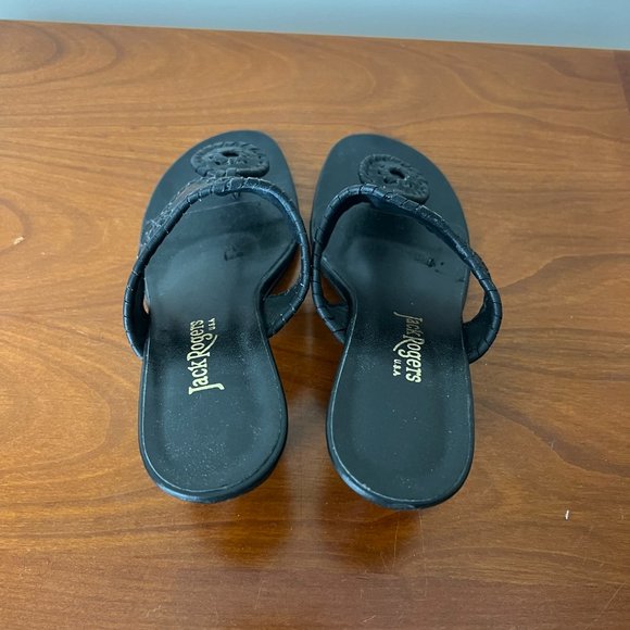 Jack Rogers Classic Black Open Back Sandals Size US 7M - Picture 3 of 8